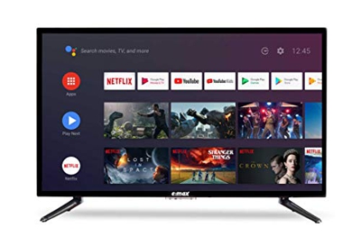 E:MAX E320HXA Android TV 32 pollici 81 cm (HD LED 32" Smart TV, Triple Tuner, Android TV 9.0 Pie, Google Assistant, Google Play, Prime Video e Netflix