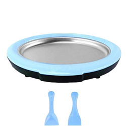 Rotolo Gelatiera Rotonda Gelatiera Istantanea con 2 Spatole Macchina per Il Ghiaccio Fritto Vassoio Grado Mat Gelato Tempo Pan Frozen Yogurt Sorbetto precio