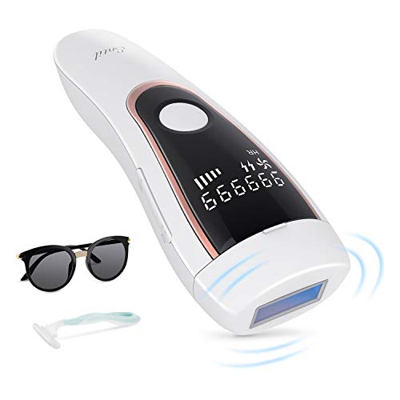 Epilatore a Luce Pulsata per Donne e Uomini, Epilazione Laser Permanente Indolore con 999.999 Flash e 5 impostazioni di intensità per Ascelle Viso Bik