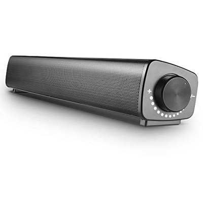 Vanzev USB Altoparlante Cassa PC con Ingresso Microfono e Uscita Cuffie Stereo Portatile Soundbar per Computer Notebook TV Laptop iPhone iPad Scuola C