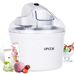VPCOK Macchina del gelato 1,5L Gelatiera Autorefrigerante Macchina Gelato Macchina del Gelato con Bocca sul Grande Coperchio Visibile Macchina per Gel precio
