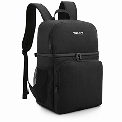 TOURIT Zaino Termico Frigo 28L Doppi Strati Borsa Termica Pranzo per Campeggio, Picnic, Tutti i Giorni (Nero) características