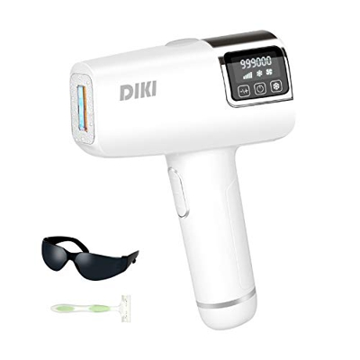 DIKI Epilatore Luce Pulsata professionale, 999,000 Flash ICE COOLING Care Luce Pulsata depilazione Indolore Permanente,5 Livelli di Energia e 2 Modali