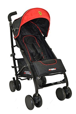 Passeggino con canna Ferrari maneggevole, leggero e salvaspazio con coprigambe