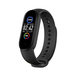YONGQING Braccialetto Impermeabile M5 Smart Band Bluetooth Fitness Tracker Pedometro per cardiofrequenzimetro a Pressione sanguigna per Donne, Uomini  en oferta