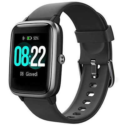 YAMAY Smartwatch Orologio Fitness Donna Uomo Smart Watch Android iOS Contapassi Cardiofrequenzimetro da Polso Orologio Sportivo Bluetooth Touch Conta 