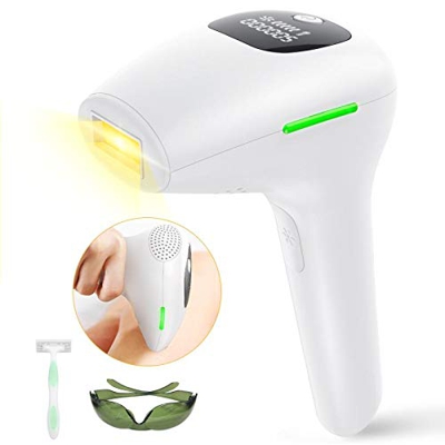 Epilatore a Luce Pulsata, Epilazione per Corpo e Viso IPL Depilazione Apparecchiature la Dispositivo di Epilatori Indolore per Donna con 500000 Luce P