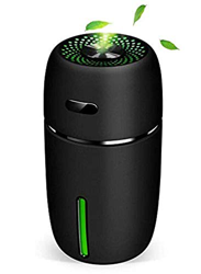 LinTimes Umidificatore Ultrasuoni, Diffusore di Aroma da 200 ml Luce a 7 Colori a LED per Camera da Letto/ Soggiorno/ Auto - Nero Interfaccia USB características