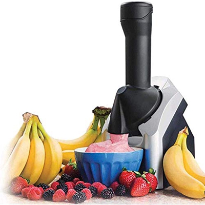 Ysimee Macchina per gelato 200 W, Gelatiera Autorefrigerante Professionale per Servizio Morbido Originale per Dessert Sani e Frutta, Motore Potente, S