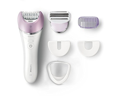 Philips BRE635/00 Satinelle Advanced Epilatore Wet & Dry con Dischi in Ceramica, 5 Accessori