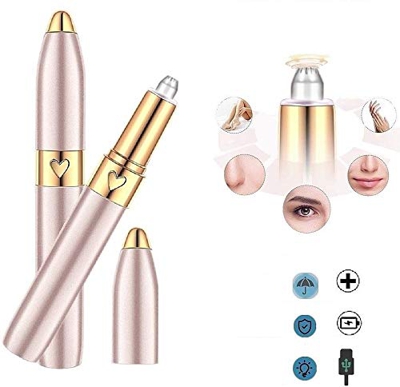 trimmer sopracciglio,Epilatore per sopracciglia,ricaricabile USB Trimmer elettrico Epilatore Rasoio per sopracciglia indolore per donne e uomini Sopra