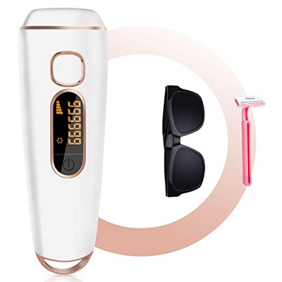 Epilatore a Luce Pulsata IPL, Nivlan Sistema di Depilazione IPL 999.999 Flash Impulsi di Luce Indolore Permanente Dispositivo di Rimozione con Schermo