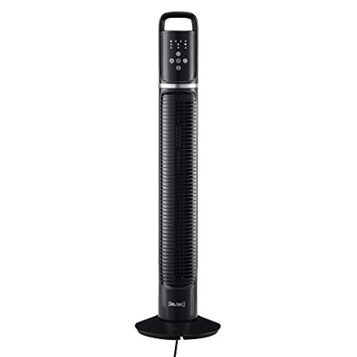 Ventilatore a Torre 82 cm con Telecomando e Timer Modalitá Oscillante Motore da 40W -Nero