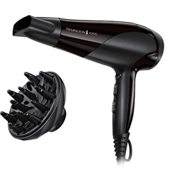 Remington Asciugacapelli Ionic Dry D3198, 2200W, Emissione di Ioni Uniforme sui Capelli, Include 2 Accessori, 3 Temperature e 2 Velocità, Colpo d'aria precio