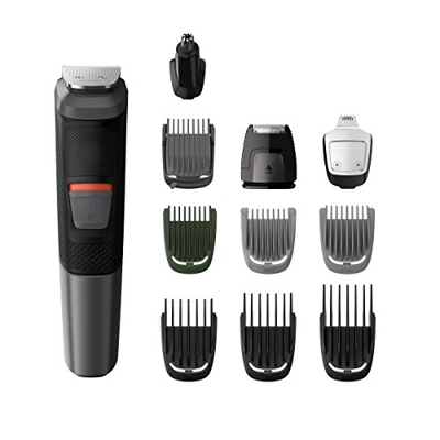 Philips Grooming Kit serie5000 MG5730/15 Tagliacapelli, Regolabarba uomo, Rifinitore Corpo/Naso/Orecchie, Impermeabile, 11in1
