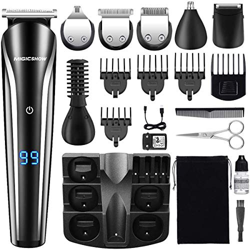 MIGICSHOW Tagliacapelli Regolabarba Uomo, Tagliacapelli Uomo Professionale Taglia Barba Elettrico Rasoio Elettrico Uomo Rasoio Capelli 11 In 1 Tagliac en oferta