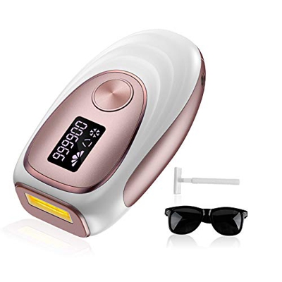 Epilatore Luce Pulsata, BAIVON IPL Epilazione Laser Ghiaccio Professionale con 999.900 Flash per Donna, 2 Modalità 5 Livelli di Depilazione Indolore p