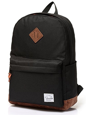 VASCHY Zaino Uomo, Zaino Donna Zaino Scuola Superiore Zaini Casual Zaino Università Vintage Zaino Classico Impermeabile Zaino porta PC 15.6 Pollici Za