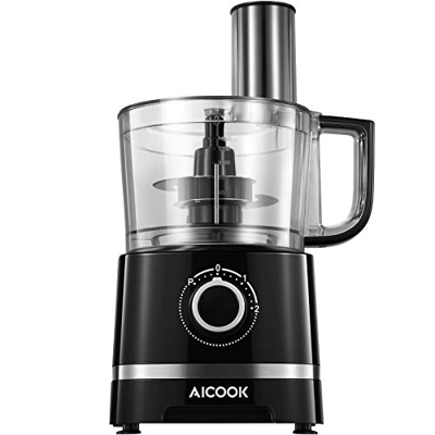 Robot da Cucina, Aicook 5-in-1 Multifunzione Robot da Cucina Compatto con 3 Velocita, 700W, 2.5 Litri, per Carne, Spezie, Frutta, Verdura, Impastare,