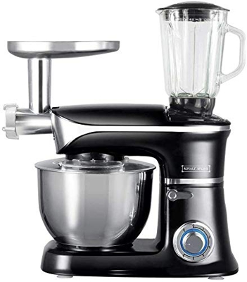 Impastatrice Robot da Cucina Planetaria Professionale 3 in 1 1900W 6,5L Tritacarne Frullatore