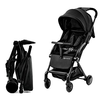Kinderkraft Passeggino Ultraleggero PILOT, Compatto, Regolabile, Pieghevole, Accessori, per Bambini, Nero