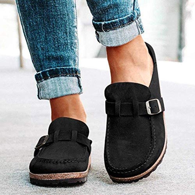 LOVEXIN Scarpe Basse Eleganti in Tela Comode, Leggere e Basse da Donna,Nero,43