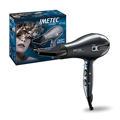 Imetec K5 Power To Style Asciugacapelli 2200 W, Asciugatura Veloce e Delicata, Tecnologia a Ioni per Idratare e Ridurre l'Effetto Crespo, 8 Combinazio