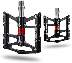 ROCKBROS Pedali Bici MTB in Alluminio 9/16” Universali 4 Cuscinetti Sigillati Anodizzazione CNC Antiscivolo Ultra-Leggero precio