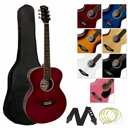 Tiger - Set Chitarra Acustica, colore Rosso en oferta