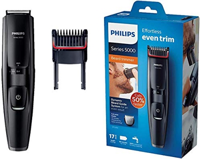 Philips BT5200/16 Serie 5000 Regolabarba con Lame in Metallo, Wet&Dry, Nero, batteria