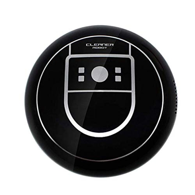 Mini Robot Spazzare, Robot Aspirapolvere con Sensori Barre, Aspira, Spruzza e Passa, Speciale per Animali Domestici e Tappeti, 20cm X 7cm (Nero)