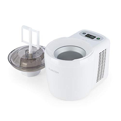 KLARSTEIN Schneeflöckchen - Gelatiera, Gelatiera Elettrica, Macchina per il Gelato, Volume 0,3 L, 90 Watt, Sistema Termoelettrico, Programmabile, Disp