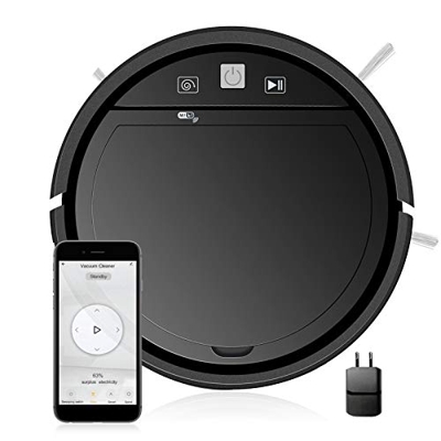 Kshzmoto Robot aspirapolvere Wi-Fi 3-in-1 1500Pa Potente aspirapolvere robot aspirante Modalità 2 compatibile con Alexa Google Assitant App Tuya Ideal