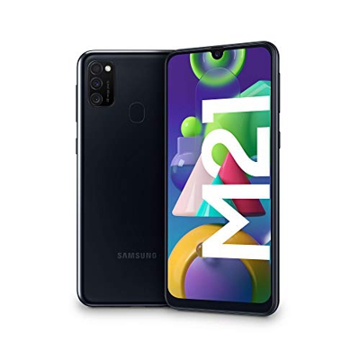 Samsung Galaxy M21, Smartphone, Display 6.4" Super AMOLED, 3 Fotocamere Posteriori, 64GB Espandibili, RAM 4 GB, Batteria 6000 mAh, 4G, Dual Sim, Andro