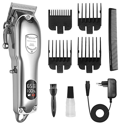 Tagliacapelli Professionale Tagliacapelli Senza Fili Trimmer per Capelli, Trimmer per Barba da Uomo Tagliacapelli Elettrici, 2500 mAh Ricaricabile 300