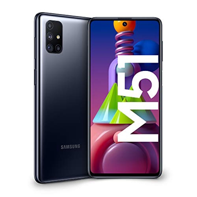 Samsung Galaxy M51, Smartphone, Display 6.7" Super AMOLED Plus, 4 Fotocamere, 128GB Espandibili, RAM 6 GB, Batteria 7000 mAh, 4G, Dual Sim, Android 10