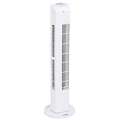 ADLER AD 7319 - Ventilatore a torre con telecomando, 3 velocità, oscillante a 90°, 77 cm, timer, ventilatore a colonna, ventilatore a piantana, colore
