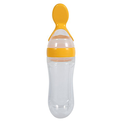 Zerodis Biberon, Silicone Spremere biberon dispensatore di Alimenti per Bambini biberon Alimentatore in Silicone da 90 ml(Giallo) en oferta