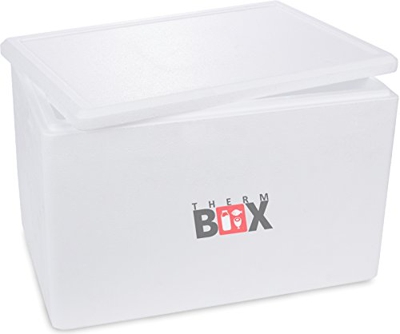 THERM BOX Scatola in polistirolo XXL 61 litri - Thermobox per alimenti e bevande - Scaldavivande in polistirolo (esterno 59,5x39,5x40cm) Riutilizzabil