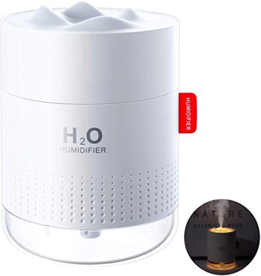 EXTSUD Mini Umidificatore a Ultrasuoni 500ml USB Diffusore Silenzioso Spegnimento Automatico Senza Acqua 10-15 Ore Uso Continuo Umidificatore da Tavol