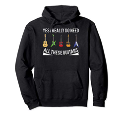 Chitarrista Musicista Idea Regalo Divertente Chitarra Felpa con Cappuccio precio