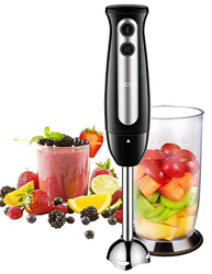 Aicok Frullatore ad immersione, Minipimer, cupola con 2 lame e paraspruzzi, Gambo staccabile in acciaio inox, Maniglia ergonomica, becher senza BPA da en oferta