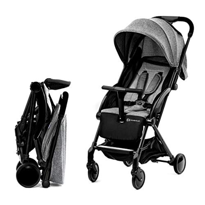 Kinderkraft Passeggino Ultraleggero PILOT, Compatto, Regolabile, Pieghevole, Accessori, per Bambini, Grigio