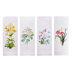 Metrox - a1663 - Set di 4 umidificatori in ceramica da applicare al termosifone, evaporatori ad acqua, motivo fiori di campo en oferta
