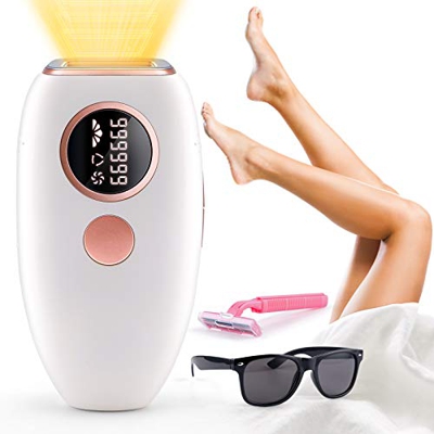 Autozstar Epilatore a Luce Pulsata, 999,999 Flash IPL Epilazione Definitiva Professionale Indolore Dispositivo con 2 Modalità di Flash e 5 Impostazion