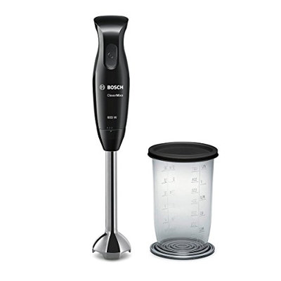 Bosch Elettrodomestici MSM2610B Mixer a Immersione, 600 W, 70 Decibel, Acciaio Inox, Nero