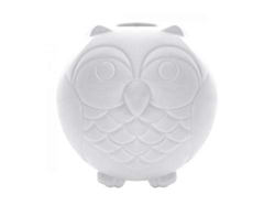 la Porcellana "Leopoldina umidificatore Gufo Scatola Regalo, Bianco, 18 cm características