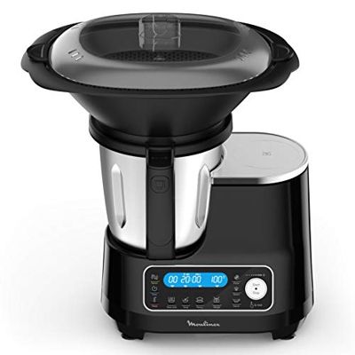 Moulinex HF4568K ClickChef, Robot da Cucina, Ricette pronte in 2 click, 5 programmi automatici e modalità manuale, 7 accessori, 3.6 L di capacità e ri
