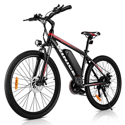 VIVI 26 pollici Mountain Bike elettrica da 26 pollici, 250W motore 36V 10.4AH rimovibile batteria batteria elettrica per adulti (Rosso)
