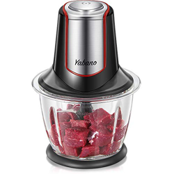 Yabano Tritatutto da Cucina Elettrico, Frullatore Tritatutto Multifunzione da 300W con 4 Lame in Acciaio Inox, 1.2L Tritatutto in Vetro, Tritatutto pe en oferta